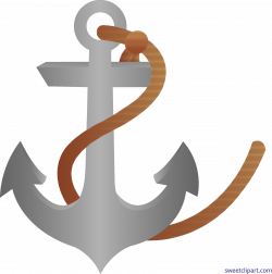 Anchor With Rope Clip Art - Sweet Clip Art