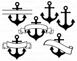 Anchor svg/anchor clipart/anchor svg/anchor silhouette/anchor cricut/anchor  cut files/anchor clip art/Monogram/designs/decal/svg/monogram
