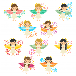 Angels Set Semi Exclusive Clip Art Set For Digitizing and More ...