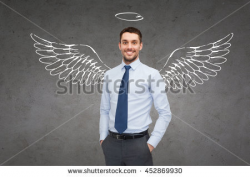 young man angel wings clipart black and white - Clipground