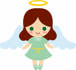 angelgirl cartoons | Little Brunette Angel Girl | baby items ...
