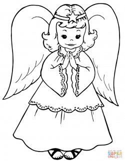 Christmas Angels coloring pages | Free Coloring Pages