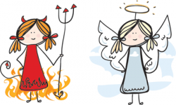 28+ Collection of Angel Vs Devil Clipart | High quality, free ...