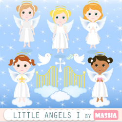 Angels clipart: ANGEL CLIPART with angel girl