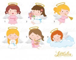 Angel clipart - Heaven clipart - 15061 from LittleLiaGraphic on Etsy ...