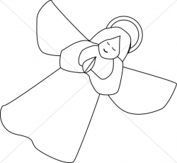 Outline of Angel Clipart | Angel Clipart