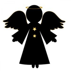 Free Angel Clip Art Image: Christmas Angel in Silhouette | Drawimgs ...