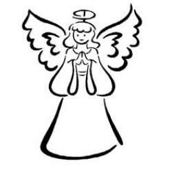 angel clip art | simple angel clipart black and white . Free ...