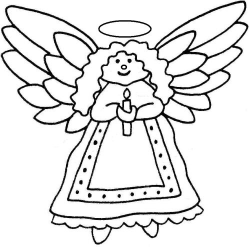 28+ Collection of Free Angel Clipart Black And White | High quality ...