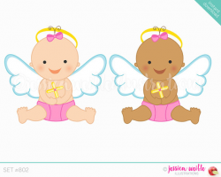 Instant Download Baby Girl Angel Cute Digital Clipart Cute