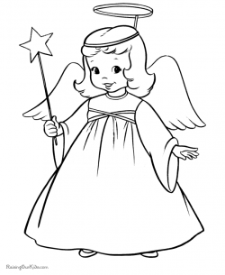 Christmas Angel coloring pages - 013 | ♢Christmas Coloring Pages ...