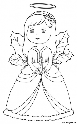 Angel Clipart Coloring Page Pencil And In Color Pin Picture To For ...