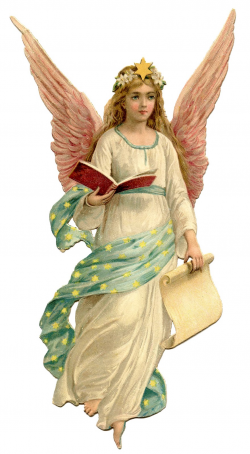 Vintage Christmas Image - Beautiful Angel - The Graphics Fairy