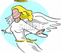 Clip Art Image: A Flying Angel