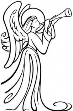 Angel Black And White Drawing at GetDrawings.com | Free for personal ...