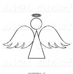 Awesome Angel Clipart Black and White Design - Digital Clipart ...
