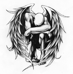 Fallen Angel clipart male angel - Pencil and in color fallen angel ...