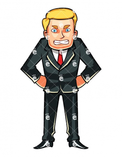 Business Man In An Aggressive Stance - FriendlyStock.com | Cartoon ...