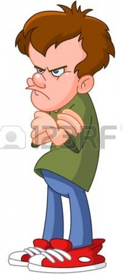 Angry kid with test clipart collection