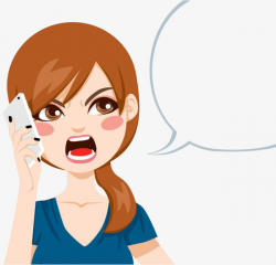 Make A Phone Call, Quarrel, Get Angry, Anger PNG Image and Clipart ...