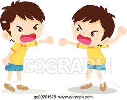 Vector Art - Boy angry shouting. EPS clipart gg89261678 - GoGraph