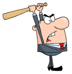 Angry Person Cartoon Clipart Image - Angry Worker or Businessman ...