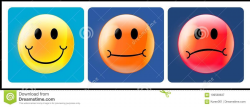 Emoticons For Happy, Okay and Cross. Photo about dark, clipart ...