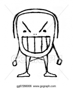 Drawing - Angry child cartoon. Clipart Drawing gg67266006 - GoGraph