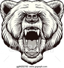 Vector Art - Angry bear head. Clipart Drawing gg84202783 - GoGraph
