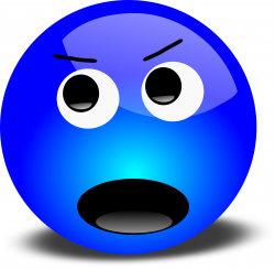 Clip Art Faces Emotions Frustrated | Angry 3D Smiley Shouting - Free ...