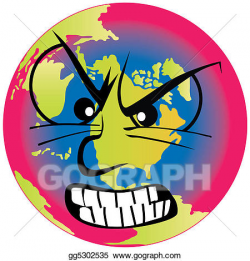 Vector Art - Overheated angry earth. Clipart Drawing gg5302535 - GoGraph