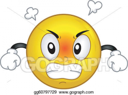Vector Clipart - Angry smiley. Vector Illustration gg60797729 - GoGraph