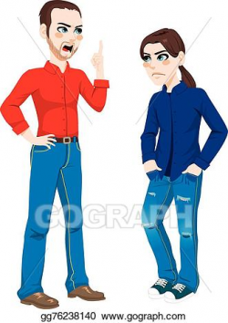 EPS Illustration - Father arguing with son. Vector Clipart ...