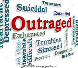 Stock Illustration - Outraged word means words anger and enrage ...