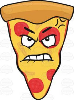Outraged And Angry Looking Slice Of Pepperoni Pizza Emoji | Pizza ...