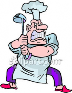 Angry Chef - Royalty Free Clipart Picture