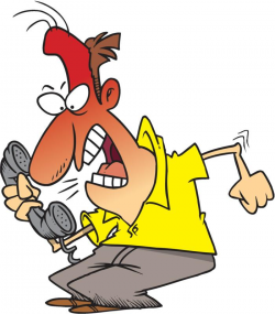 Angry Caller Clipart