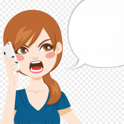 Cartoon Telephone call Royalty-free Clip art - Angry woman png ...