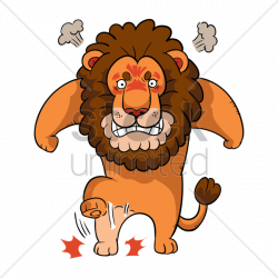 Lion clipart furious - Pencil and in color lion clipart furious