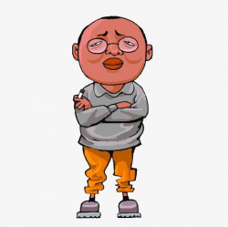 Grandfather Anxious, Anger, Png Material, Anxious PNG Image and ...