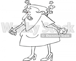 Mad Expressions Cartoon Coloring Clipart Grandmother With Expression ...