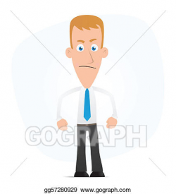Vector Art - Angry manager. Clipart Drawing gg57280929 - GoGraph