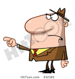 Angry Clipart #32382: Mad Caucasian Man Pointing His Finger While ...