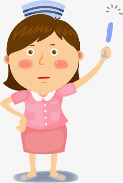 The Angry Nurse Carried The Needle, Girl, Get Angry, Cartoon PNG ...