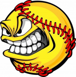 Angry Softball Clipart