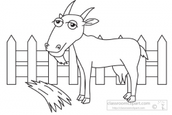 clipart black and white animals animals clipart farm animal goat ...