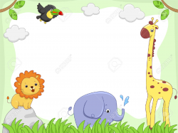 28+ Collection of Baby Animals Clipart Border | High quality, free ...