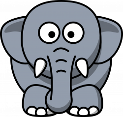 Image of Elephant Head Clipart #11100, Animals For Cartoon Elephant ...
