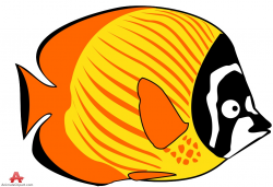 Exotic Orange and Yellow Fish Clipart Design | Free Clipart Design ...