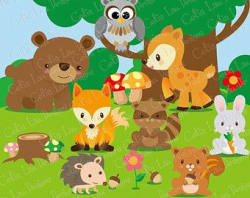 Showing Gallery For Forest With Animals Clipart Images | из фетра ...